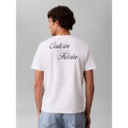 Calvin-Klein-valkoinen-miesten-t-paita-selka-ja-etu-printilla