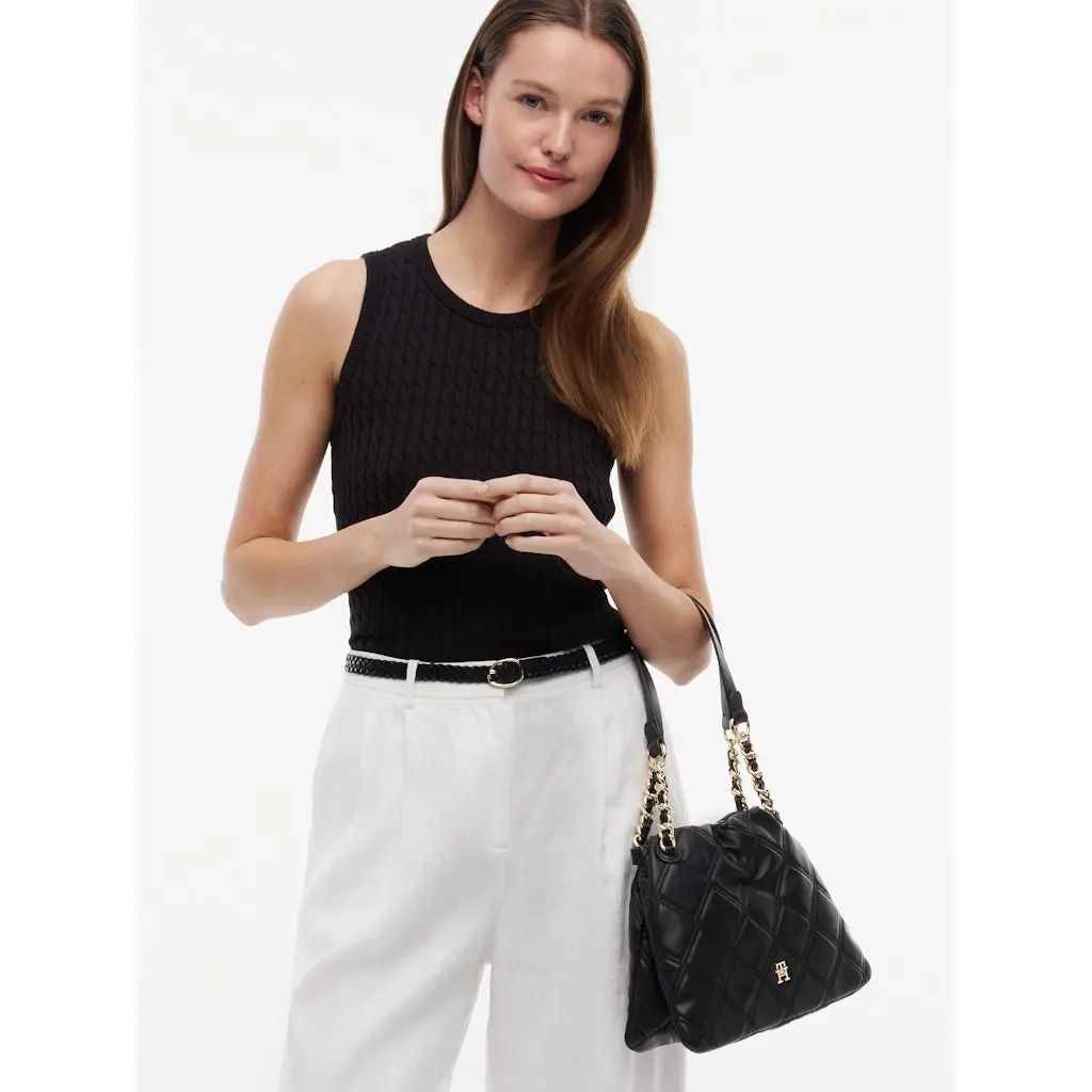 Tommy-Hilfiger-naisten-musta-feminine-mini-tote-laukku