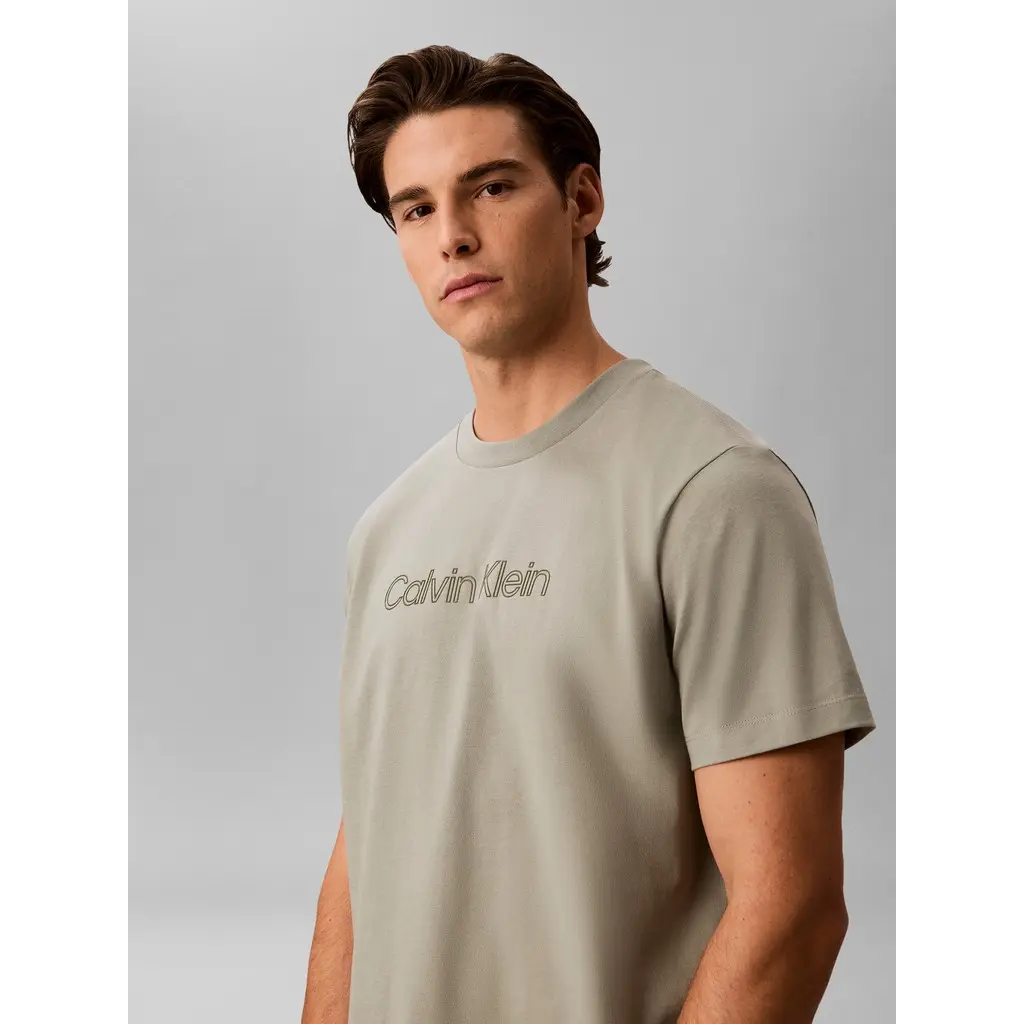 Calvin-Klein_miesten-vihrea-puuvillainen-logo-t-paita