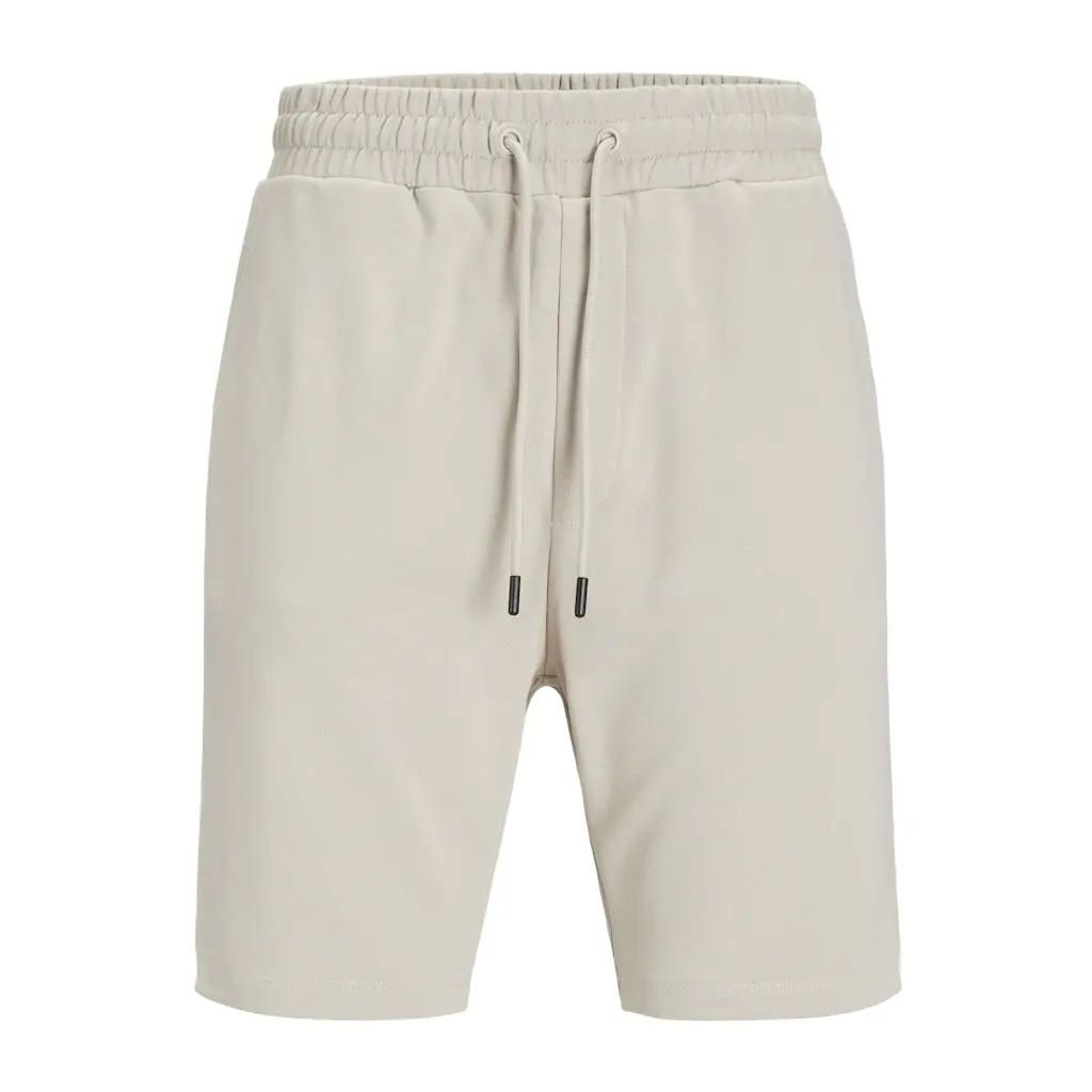 JACKJONES-miesten-beigen-savyiset-polvimittaiset-rennot-colelgeshortsit