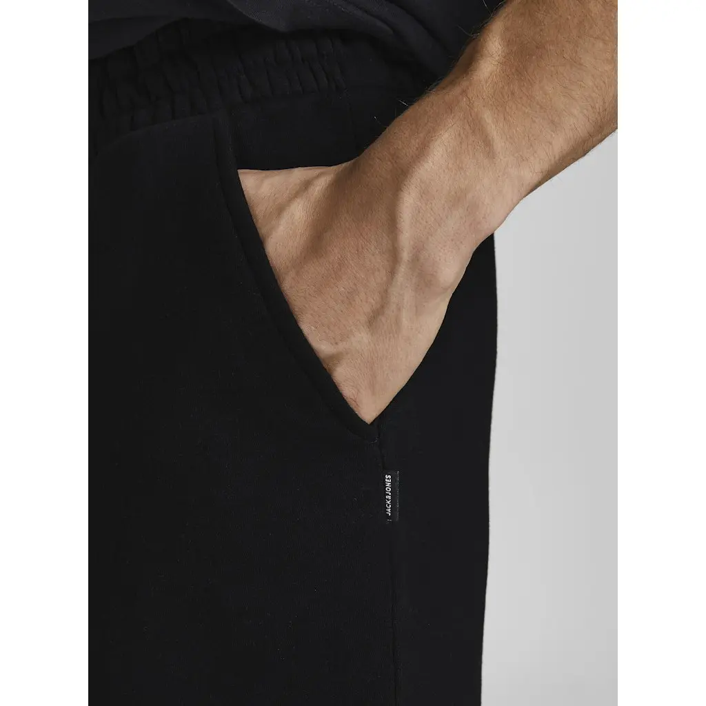 JACKJONES-miesten-mustat-rennot-collegeshortsit-polvimittaisilla-lahkeilla