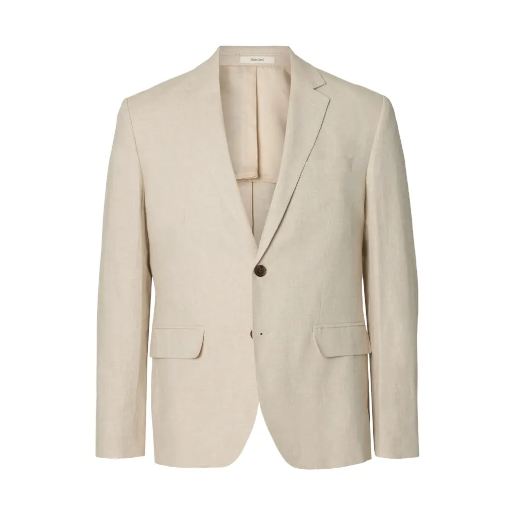 SELECTED-miesten-vaalean-beige-pellava-puuvilla-puvun-takki