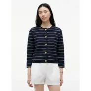 Tommy-Hilfiger_naisten-tummansininen-nappineuletakki-valkoisella-kapealla-raidoituksella