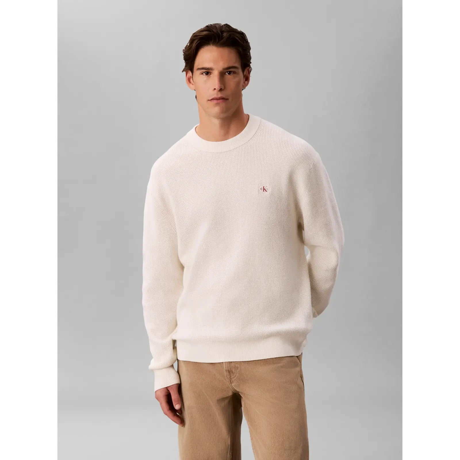 Calvin-Klein-miesten-luonnonvalkoinen-puuvillaneule-logomerkilla
