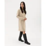 Holebrook_Carro-beige-villaneulemekko-kirjailulla-etuosalla