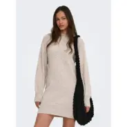 ONLY-vaalean-beige-nasiten-rento-neulemekko-pystykauluksella-ja-polvimittaisella-helmalla_