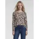 RABE-naisten-kuviollinen-sini-beige-trikoopaita