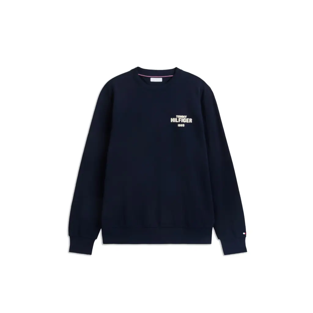 Tommy-Hilfiger-miesten-tumamnsininen-collegepaita-logolla