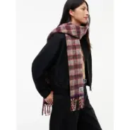 Tommy-Jeans-naisten-ruudullinen-punertavan-ja-beigen-savyinen-villahuivi-hapsureunoilla