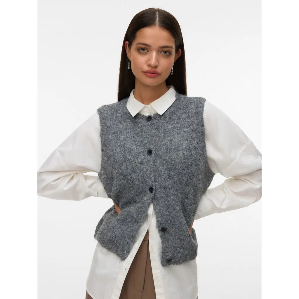 VERO-MODA-naisten-harmaa-nappineuleliivi