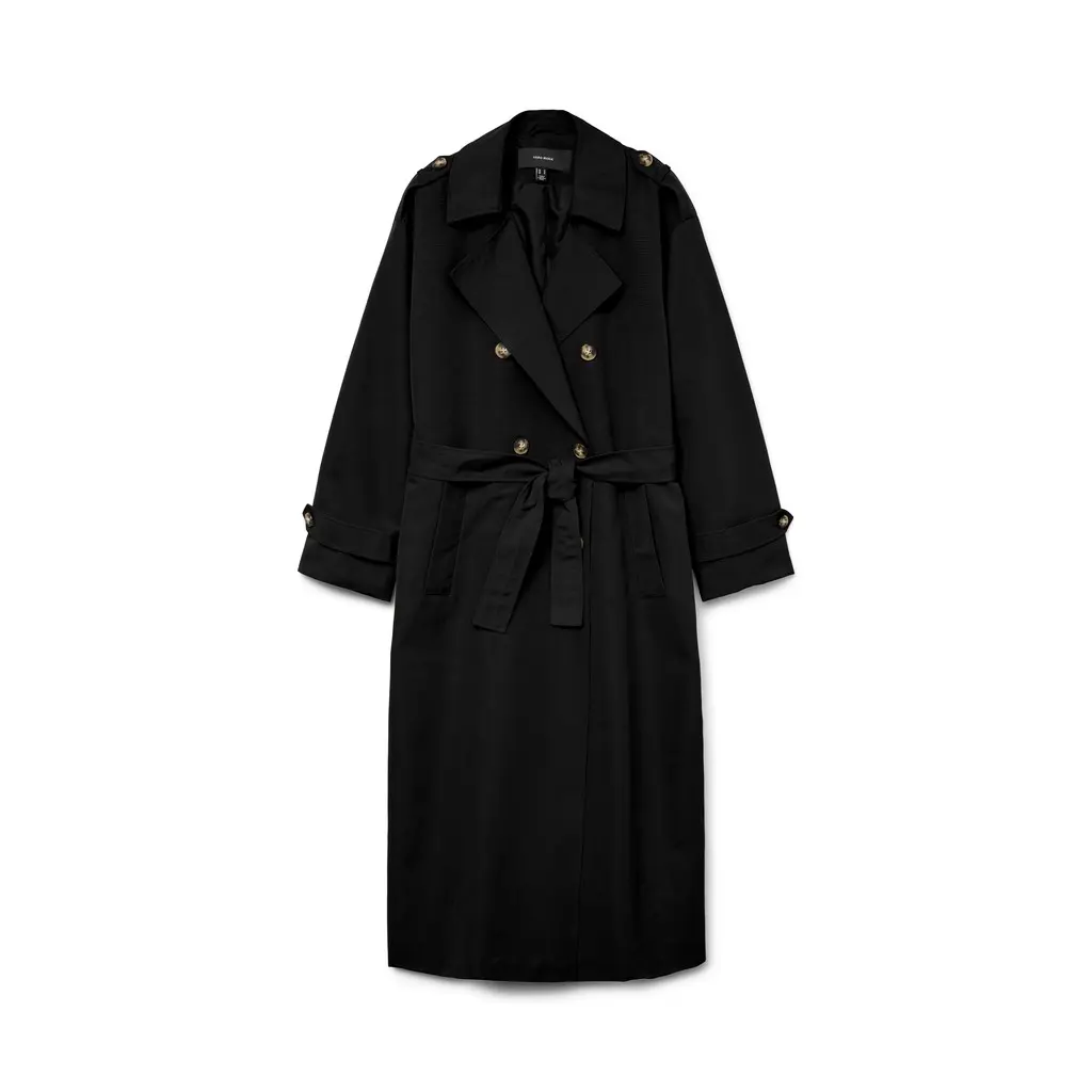 VERO-MODA-naisten-pitka-musta-trenssitakki