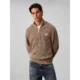 Calvin-Klein-beige-miesten-vetoketjukauluksinen-puuvillaneule