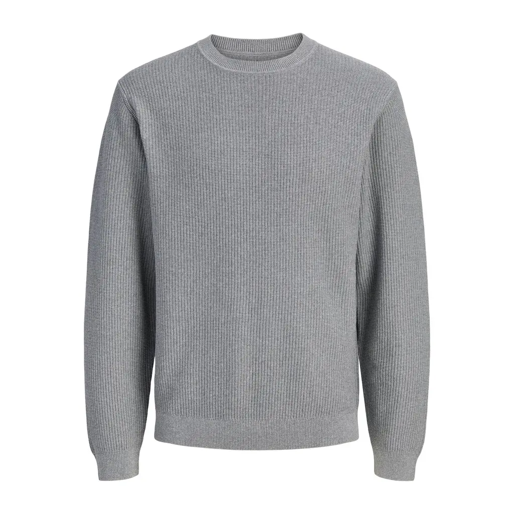 JACKJONES-miesten-harmaa-puuvillaneule