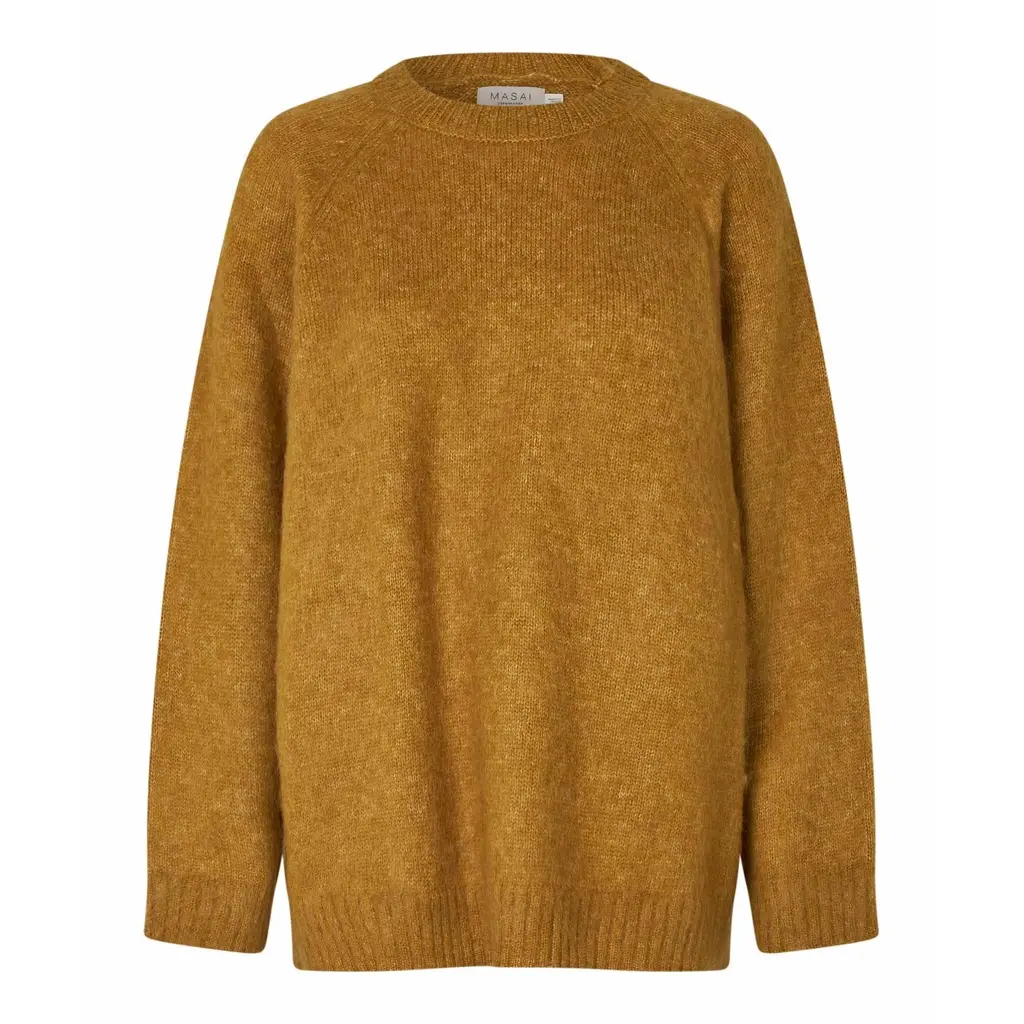Masai-naisten-mohair-villa-neule-pronssin-savyisena