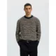 SELECTED-miesten-puuvillainen-struktuurineule-sini-beige