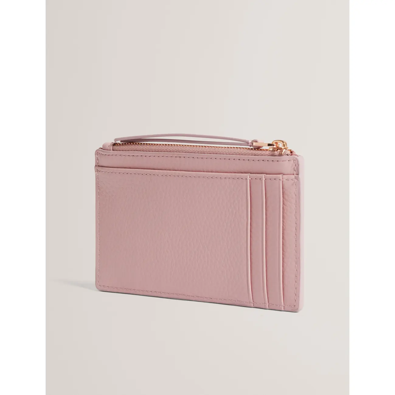 Ted-Baker-nahkainen-vaaleanpunainen-korttilompakko