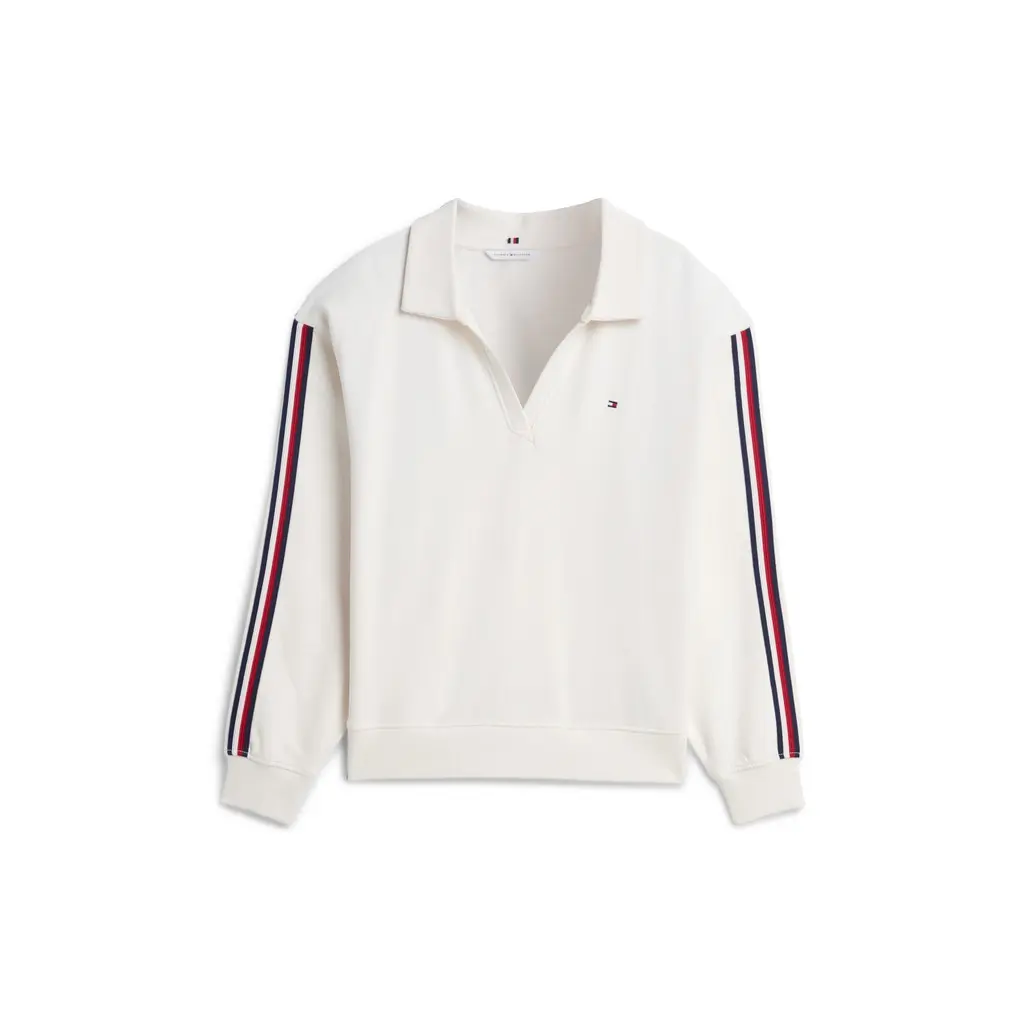 Tommy-Hilfiger-naisten-luonnonvalkoinen-collegepaita-kauluksilla-ja-kontrastiraita-hihoilla