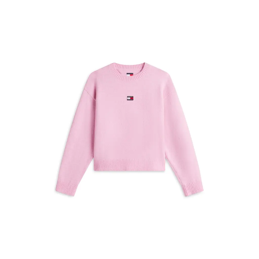 Tommy-Jeans-naisten-pinkki-neule-logomerkilla