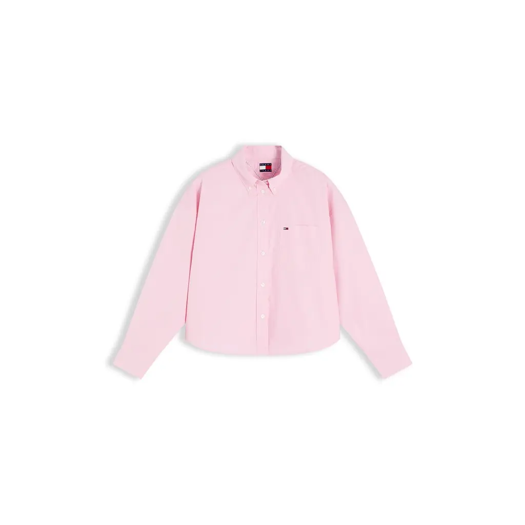 Tommy-Jeans-naisten-rento-pinkki-kauluspaita-lyhyella-mitoituksella
