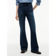 Tommy-Jeans-tummansiniset-naisten-korkeavyotaroiset-bootcutfarkut
