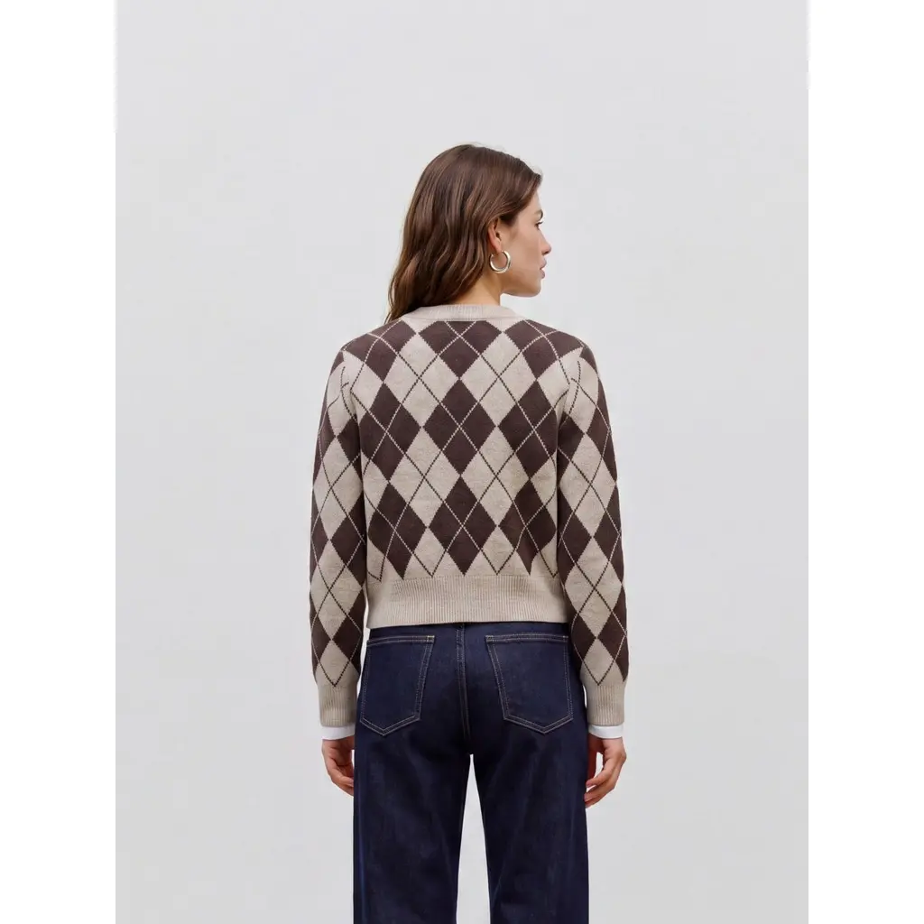 VERO-MODA-naisten-ruskea-ruudullinen-nappineuletakki