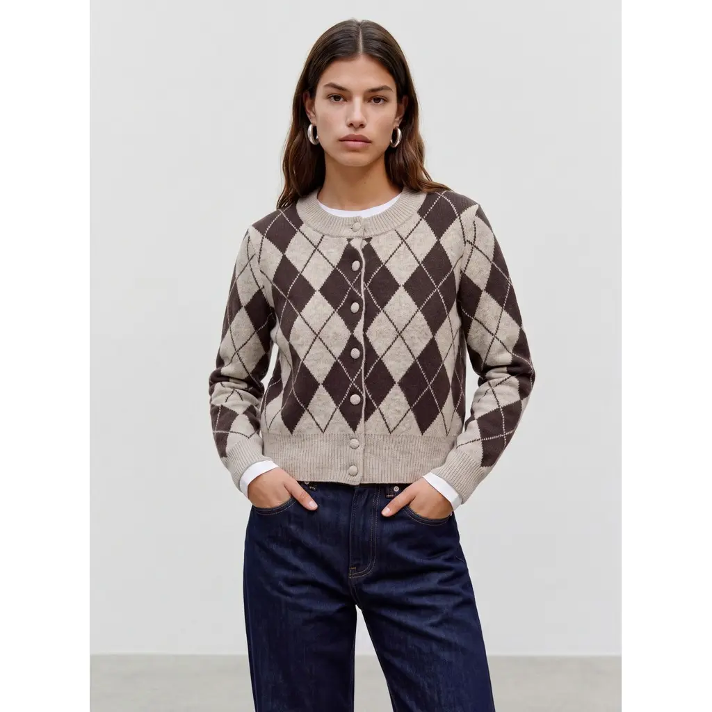 VERO-MODA-naisten-ruskea-ruudullinen-nappineuletakki