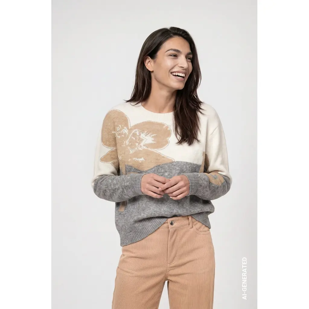 monari-naisten-beige-harmaa-kuviollinen-strassein-viimeistelty-kukkaneule