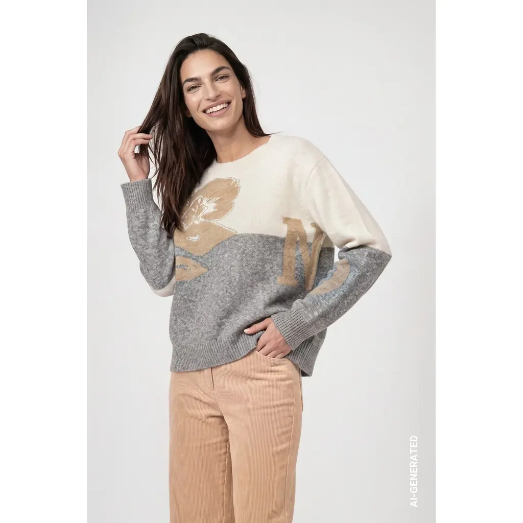 monari-naisten-beige-harmaa-kuviollinen-strassein-viimeistelty-kukkaneule