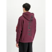Alpha-Industries-miesten-viinipunainen-huppari-selkaprintilla