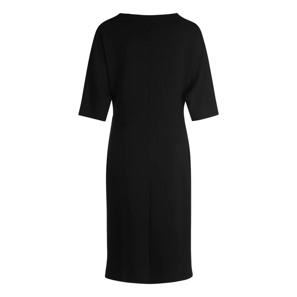 BETTY-BARCLAY-naisten-musta-joustava-jerseymekko-solmuyksityiskohdalla-ja-lyhyella-hihalla-polveen-ulottuva-mekko