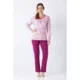 Hajo-naisten-pyjama-kuviollisella-paidalla-ja-yksivarisilla-housuilla