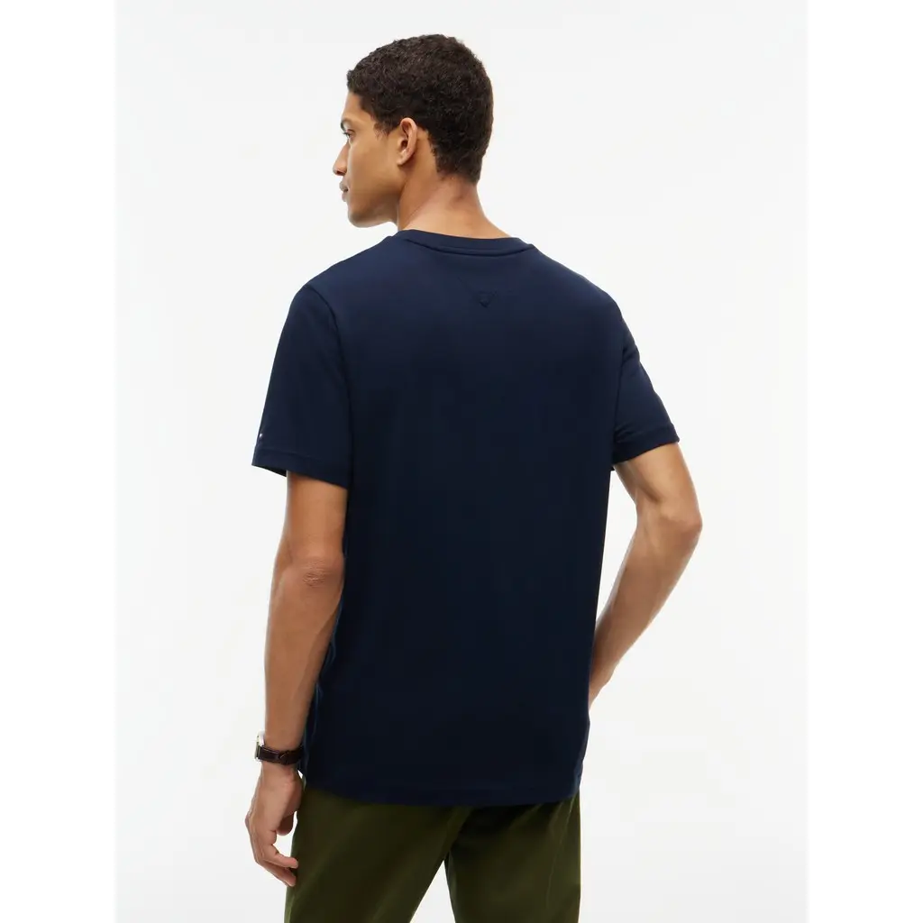 Tommy-Hilfiger-miesten-puuvillainen-tummansininen-t-paita-logolla