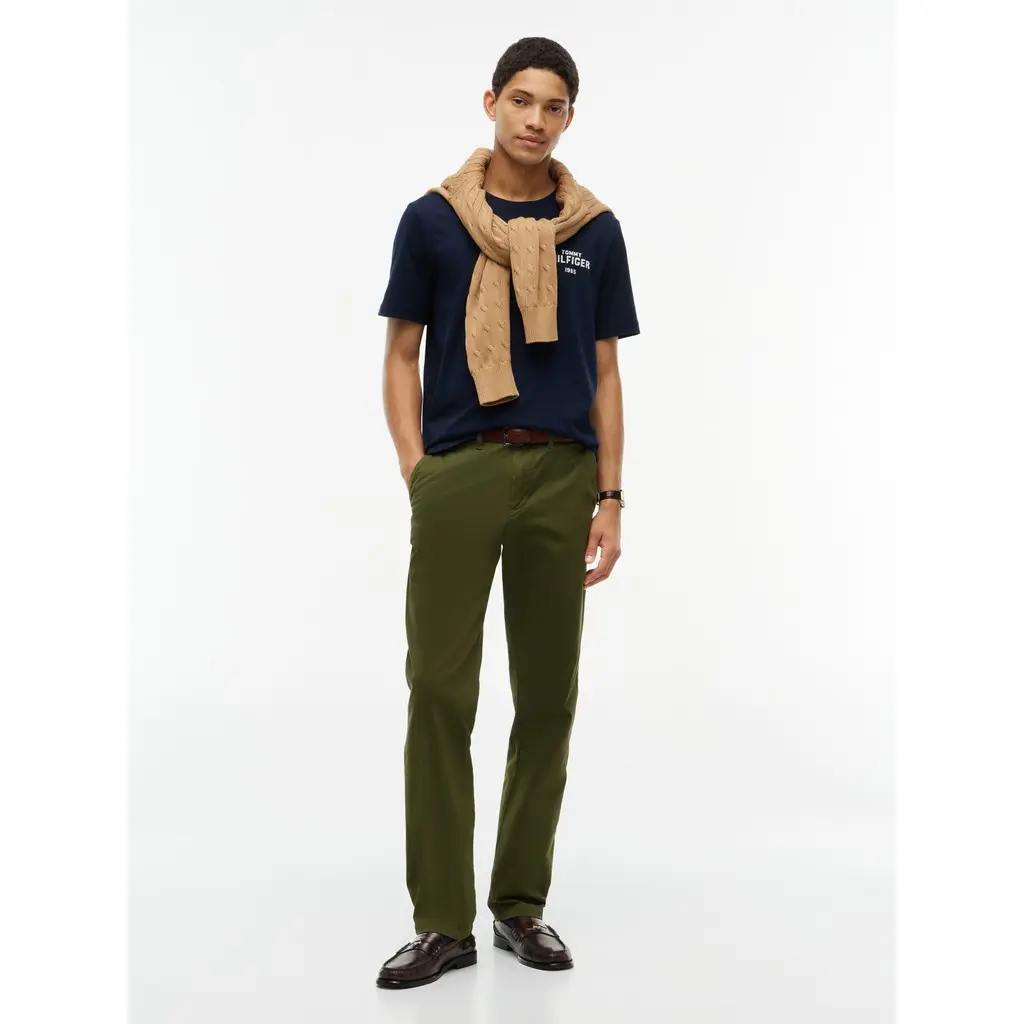 Tommy-Hilfiger-miesten-puuvillainen-tummansininen-t-paita-logolla