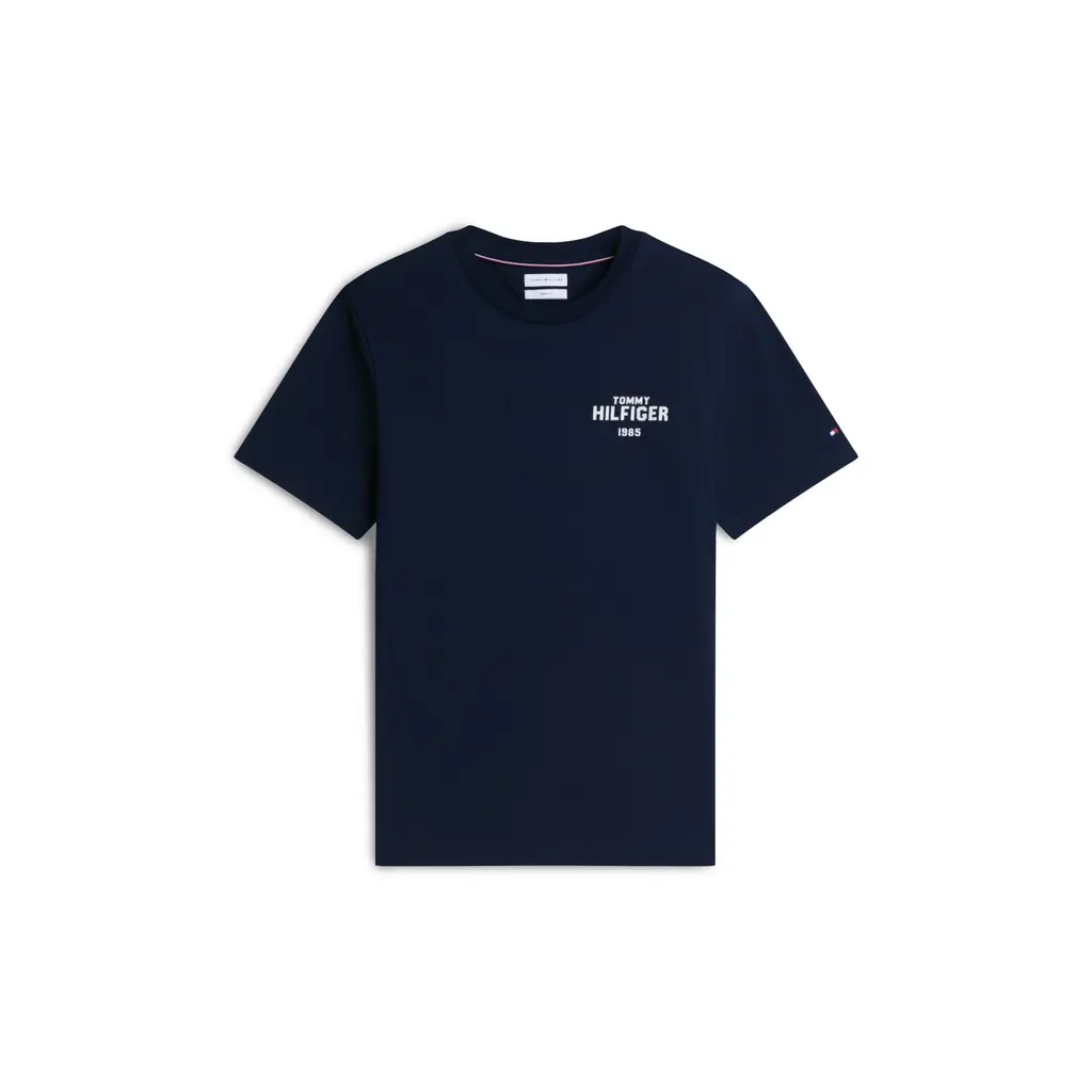 Tommy-Hilfiger-miesten-puuvillainen-tummansininen-t-paita-logolla
