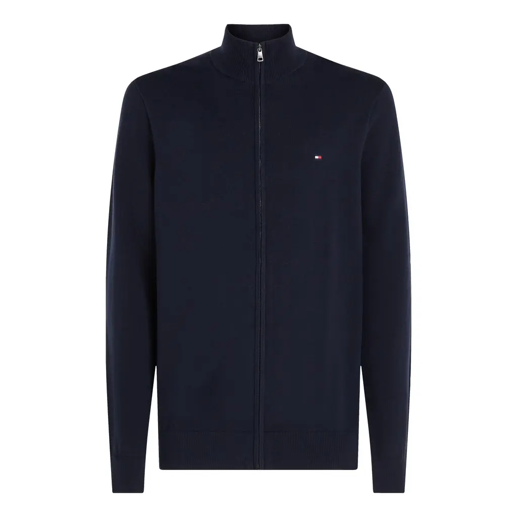 Tommy-Hilfiger-miesten-tummansininen-vetoketjullinen-puuvillaneuletakki