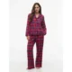 Tommy-Hilfiger-naisten-puna-siniruudullien-flanellipyjama