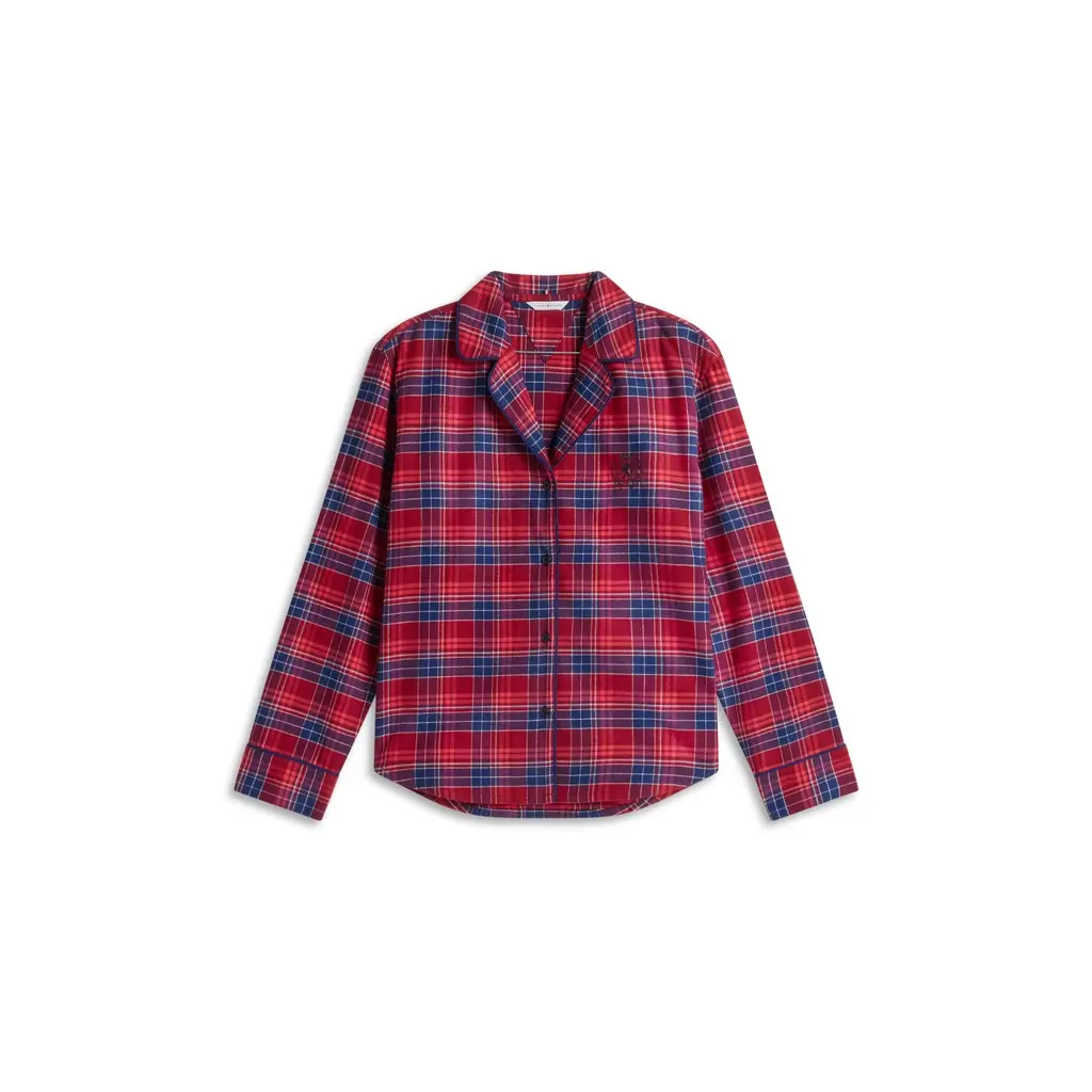 Tommy-Hilfiger-naisten-puna-siniruudullien-flanellipyjama