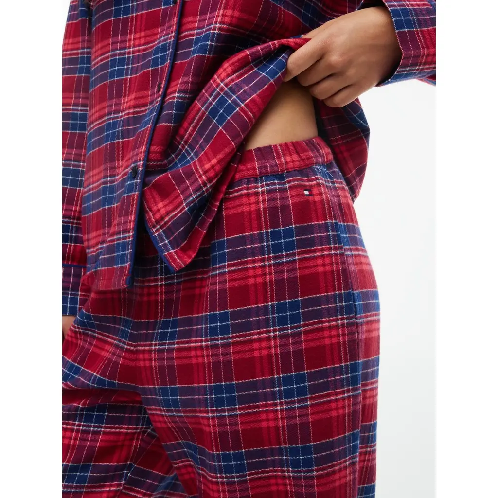 Tommy-Hilfiger-naisten-puna-siniruudullien-flanellipyjama