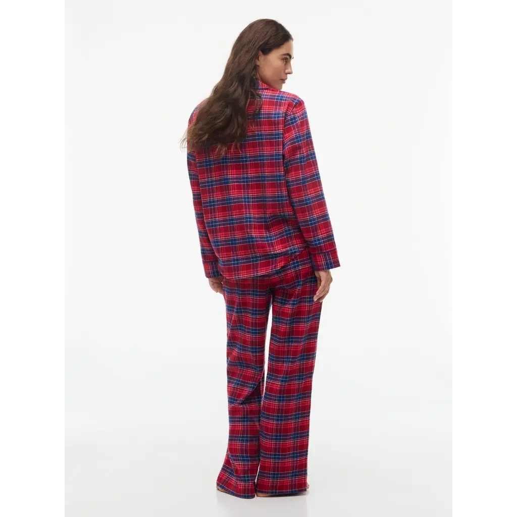 Tommy-Hilfiger-naisten-puna-siniruudullien-flanellipyjama