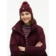 Tommy-Hilfiger-naisten-viininpunainen-lettineulottu-tupsupipo