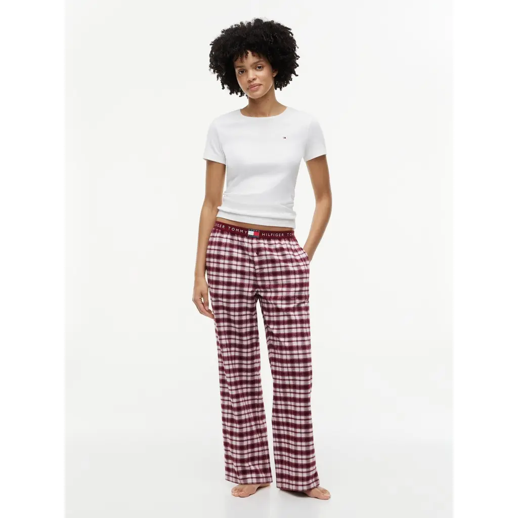 Tommy-Hilfiger-naisten-viininpunaiset-ruudulliset-flanellihousut-joustavalla-kuminauhavyotarolla