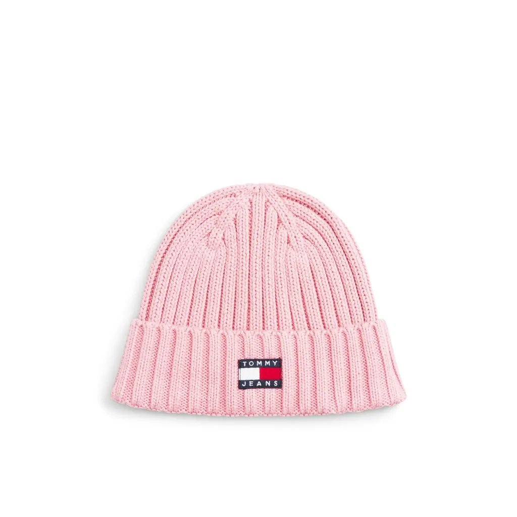 Tommy-Jeans-naisten-vaaleanpunainen-ribbineulottu-pipo