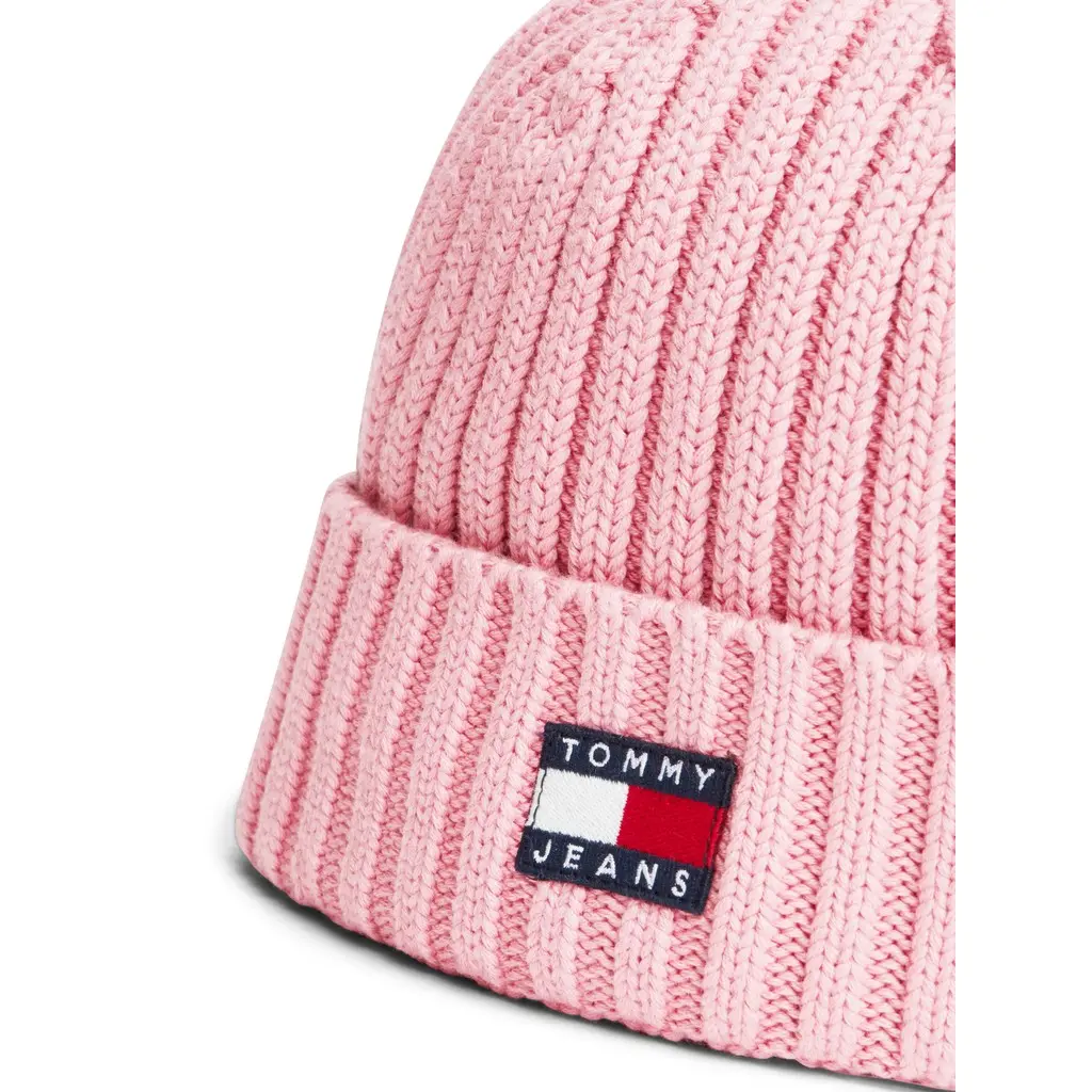 Tommy-Jeans-naisten-vaaleanpunainen-ribbineulottu-pipo