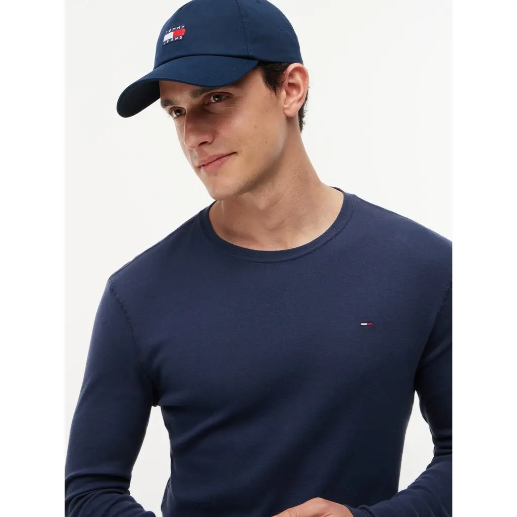 Tommy-Jeans-tummansininen-miesten-pitkahihanen-puuvillainen-trikoopaita