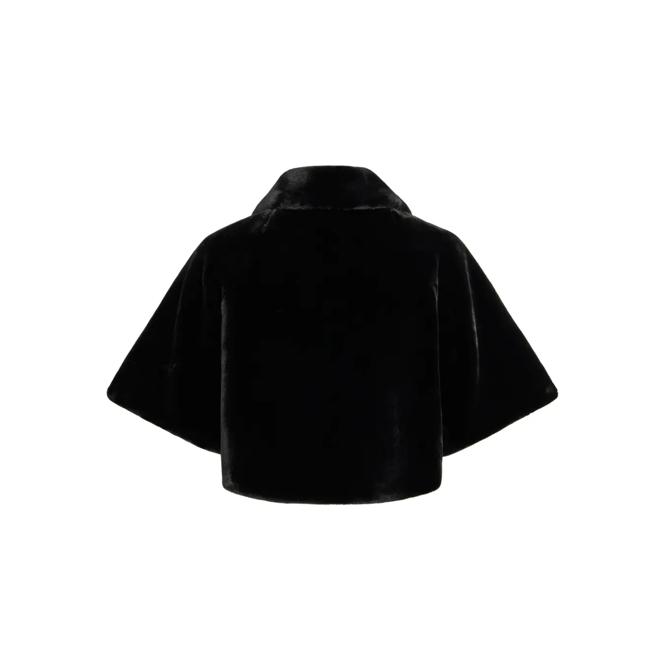 Vila-musta-keinokarva-bolero-cape-juhlaan